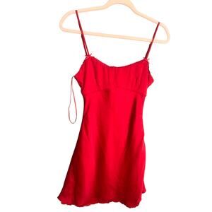 NWT Red Summer Mini Sleeveless Dress American Threads Sz S Open Back Romantic